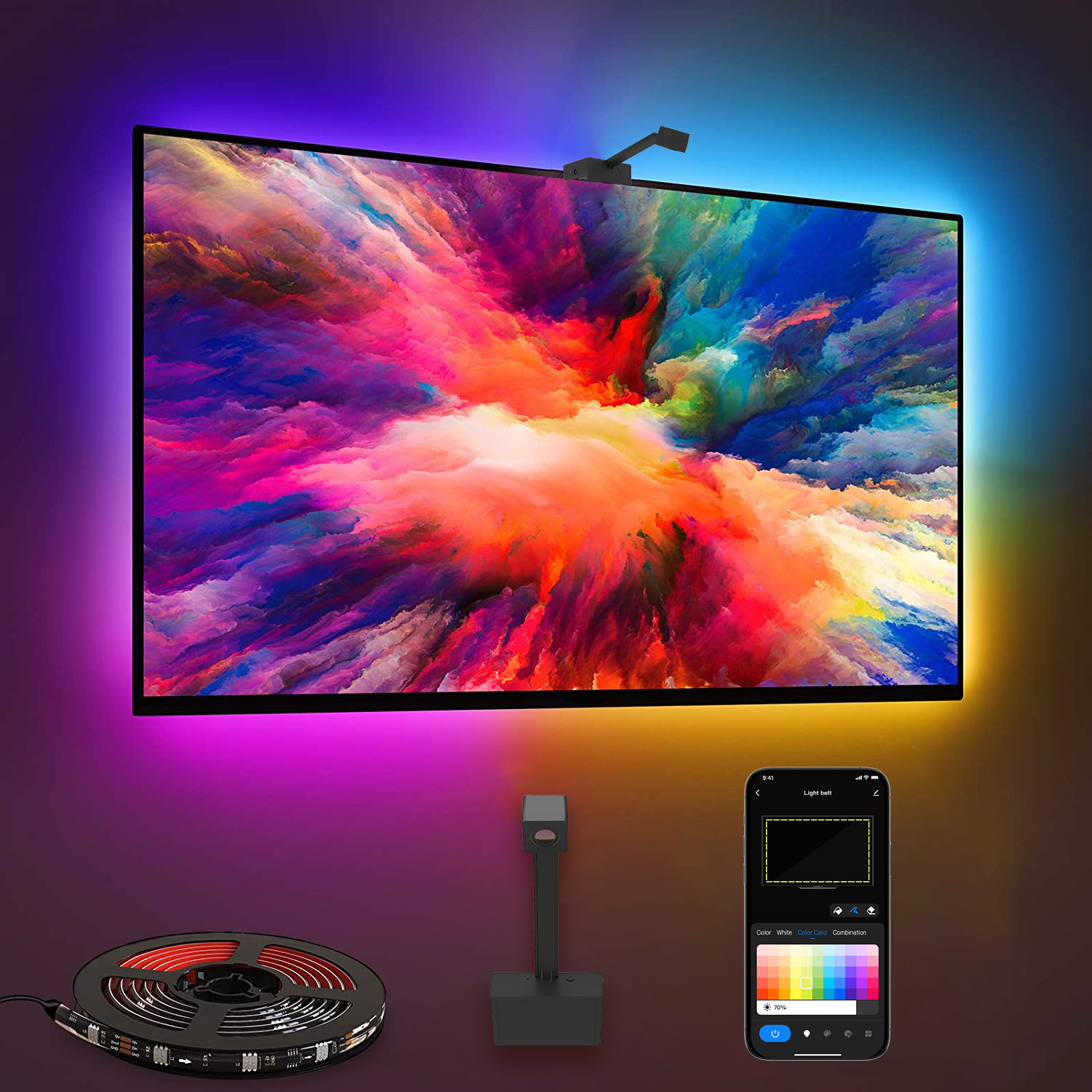 Upgrade TV LED Backlight Syncs With TV Picture Music And Video
