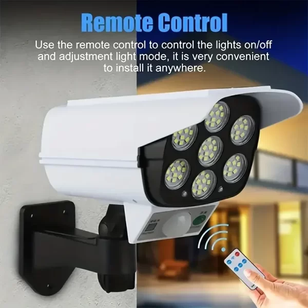 77 LED Solar Light Motion Sensor Security Dummy Camera Wireless Outdoor Flood Light IP65 Waterproof Lamp 3 Mode For Home Garden - Image 2