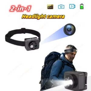 2-in-1 Headlight Camera Sports Action Camera