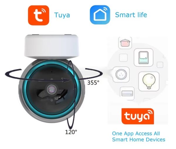 Tuya Smart WiFi Camera Home Security Surveillance PTZ Camera TY071 Smartlife App