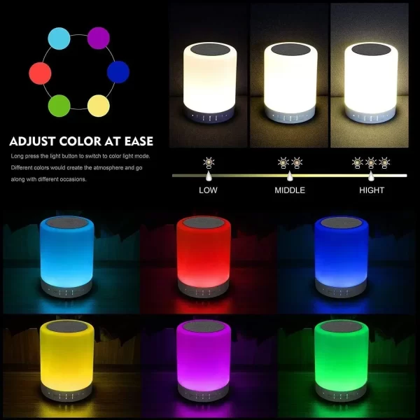 Bluetooth Mini Speaker Wireless Speaker Colorful LED TF Card USB Subwoofer Portable MP3 Music Sound Column for PC Phone - Image 2