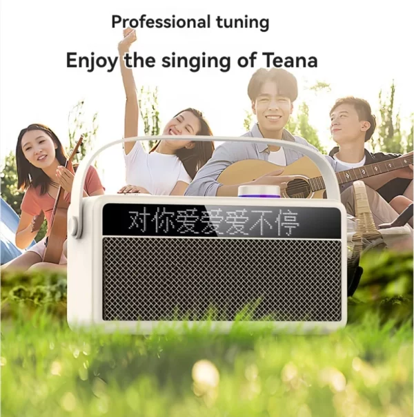 New Portable Bluetooth Speaker With Lyrics Display Smart Speaker Outdoor Home Speaker With Microphone Karaoke All-In-one Speaker - Image 3