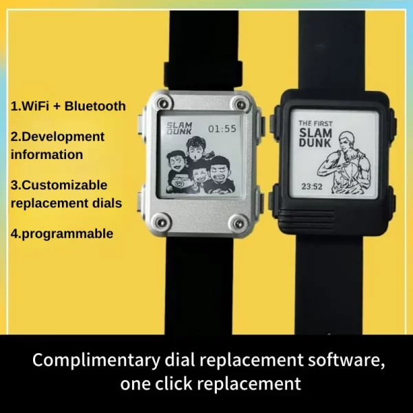 ESP32 E-ink Display Smart Watch Adjustable DIY Dial 3D Printer CNC Cases Customizable Connect With Bluetooth And Wi-fi Developer - Image 2