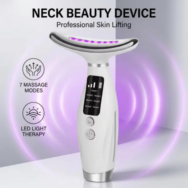 7 Colors LED Neck Beauty Device and Face Lifting Massager